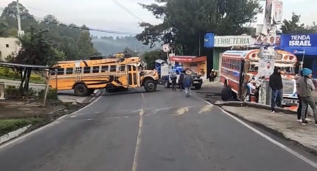 Bloqueos de transportistas en Quiché
