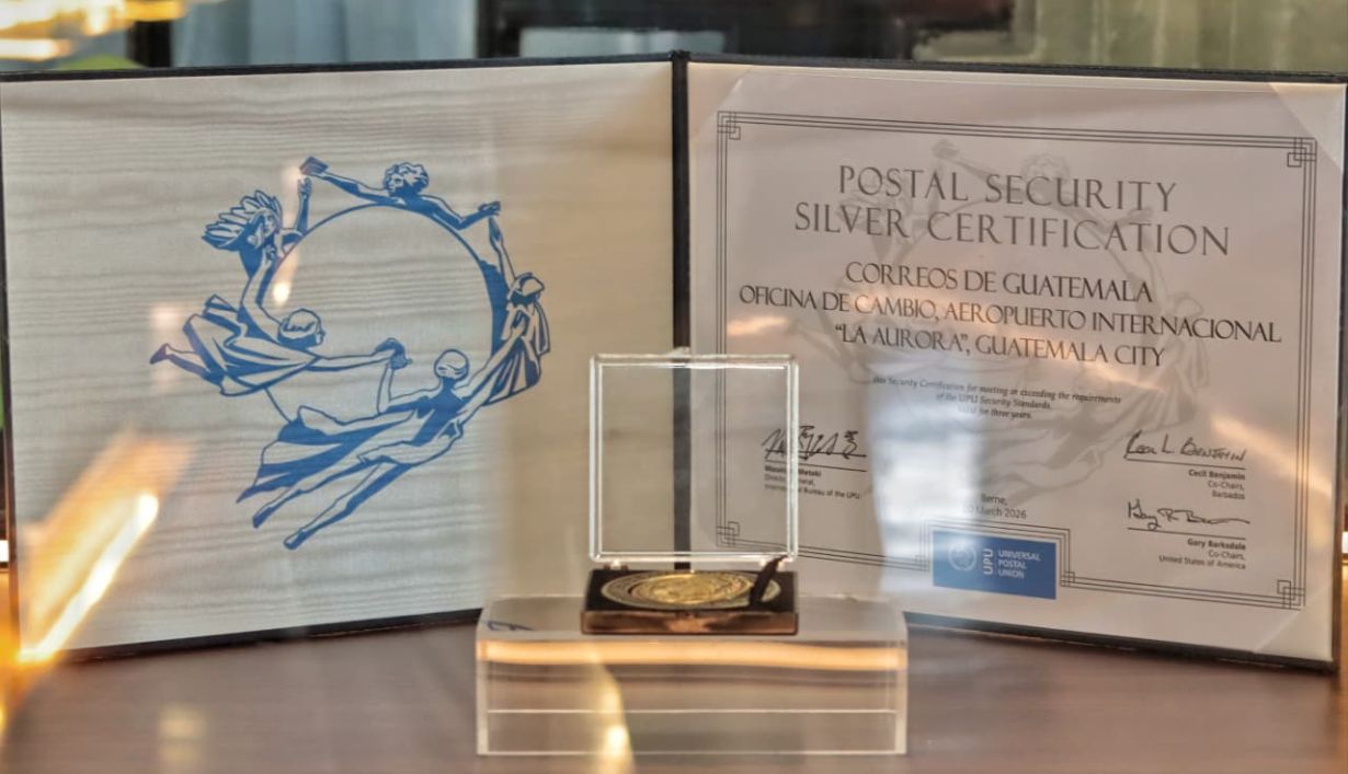 La Unión Postal Universal otorgó a Correos de Guatemala la certificación Nivel Plata